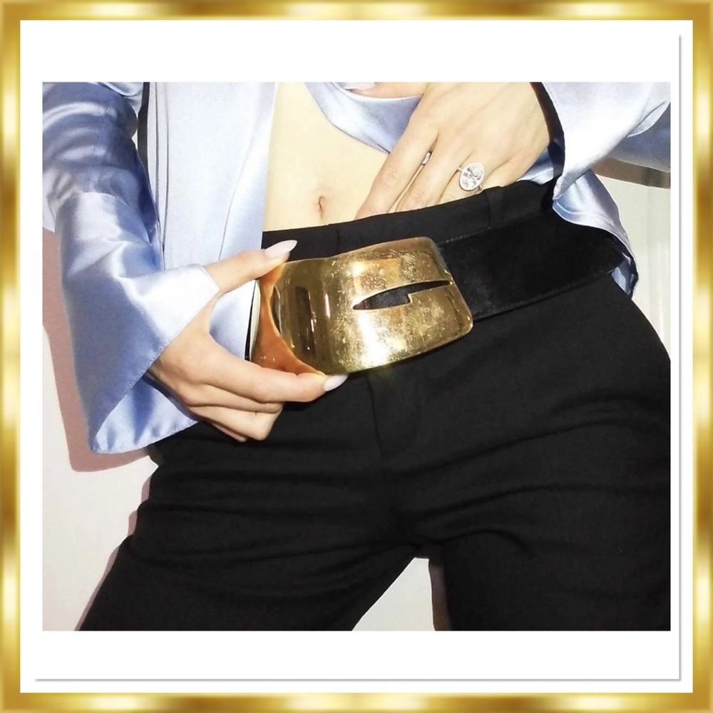 Gucci Pony Hair Large Logo Belt size XS